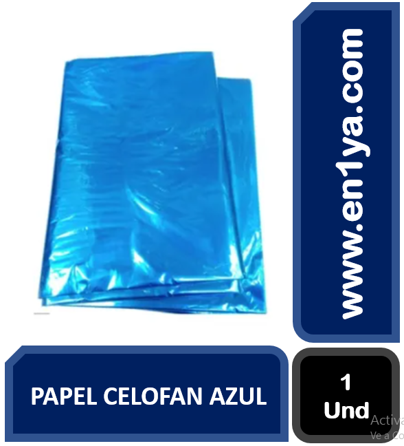 Papel Celofán Dulce Azul Pliego 90 x 100 cm 8-A