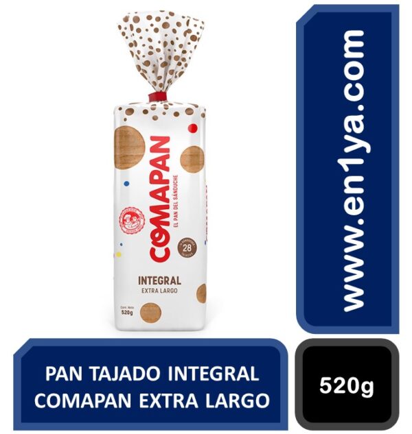 PAN TAJADO INTEGRAL COMAPAN EXTRA LARGO X520g