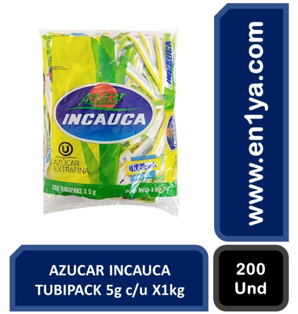 Azucar Incauca Tubipack X200 5g Cu X1kg 5276