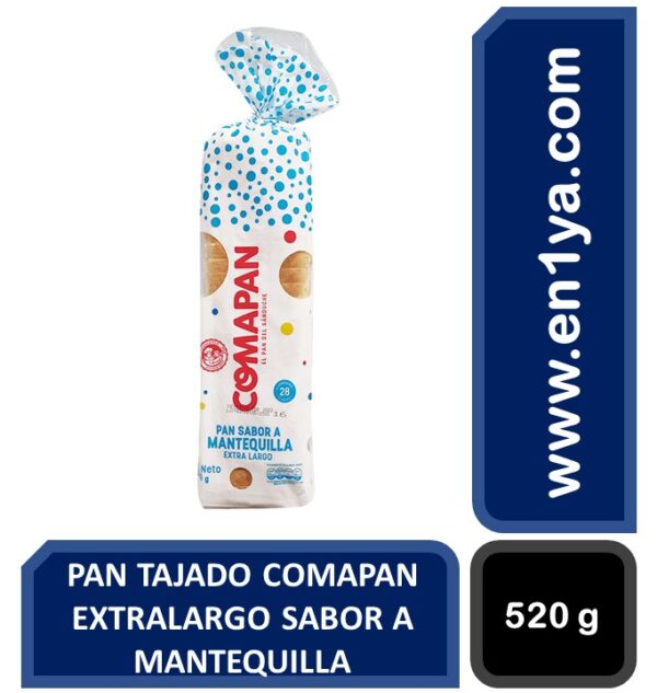 PAN TAJADO COMAPAN EXTRALARGO SABOR A MANTEQUILLA X520g